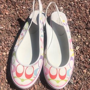 Coach signature sling back sneakers